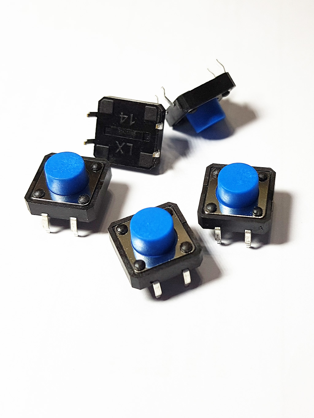 12*12*7 MM BLUE Switch Micro-switch Key Four-pin Plug-in 12x12x7 Copper Foot SWITCHES