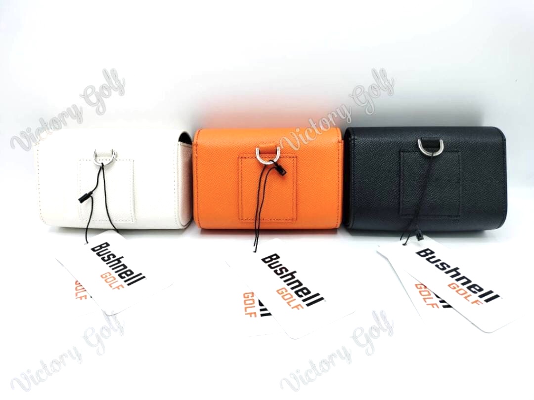 กระเป๋า BUSHNELL Essential Rangefinder Leather Case (หนังวัวแท้) (13* 5* 9.5 CM.) (white , orange)