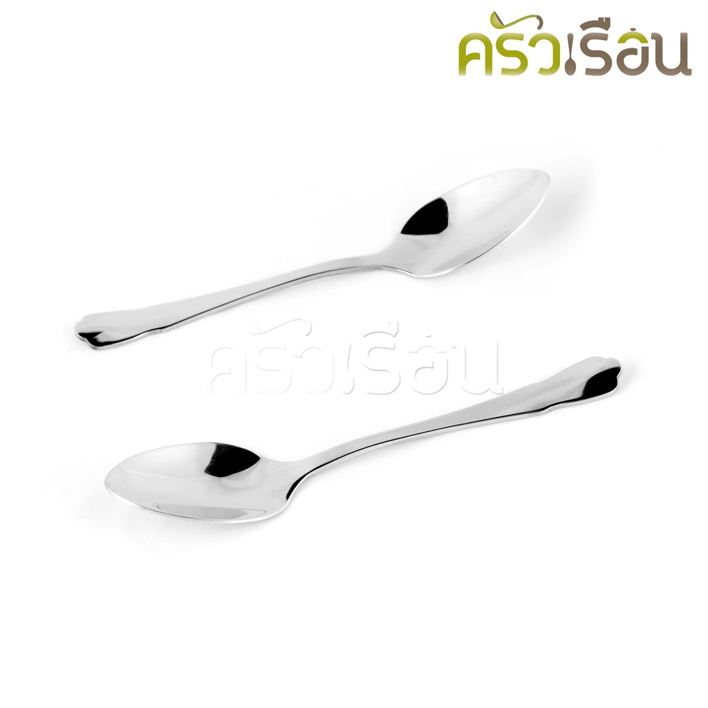 Double Apples ช้อนชา สเตนเลส ลายหยดน้ำ ขนาด 14.2 ซม.ตราแอปเปิ้ลคู่ แพ็ค 2 ชิ้น