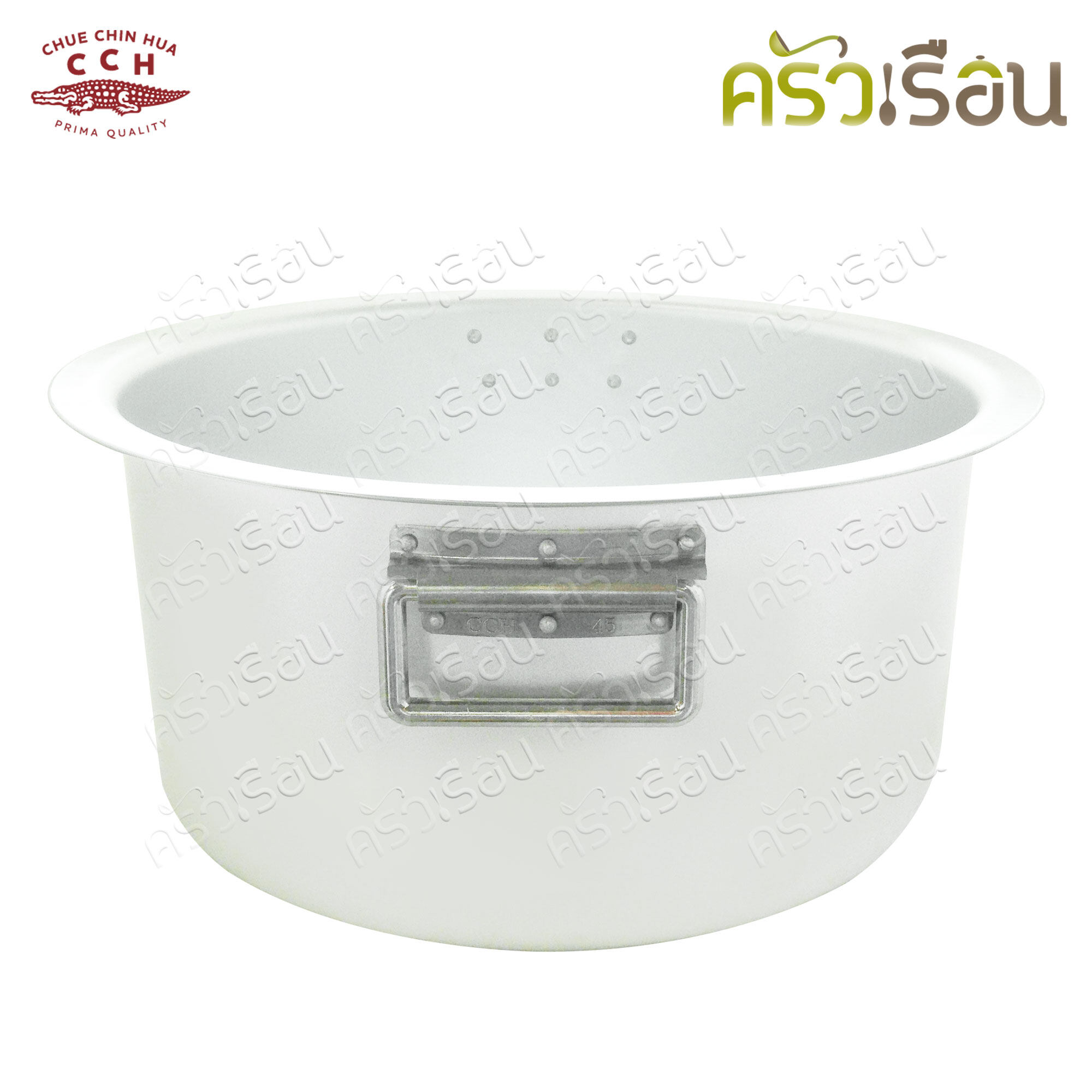 จระเข้ หม้อแขก หม้ออินเดีย อลูมิเนียม หนา สองหู 40 ซม. 25 ลิตร ตราจระเข้