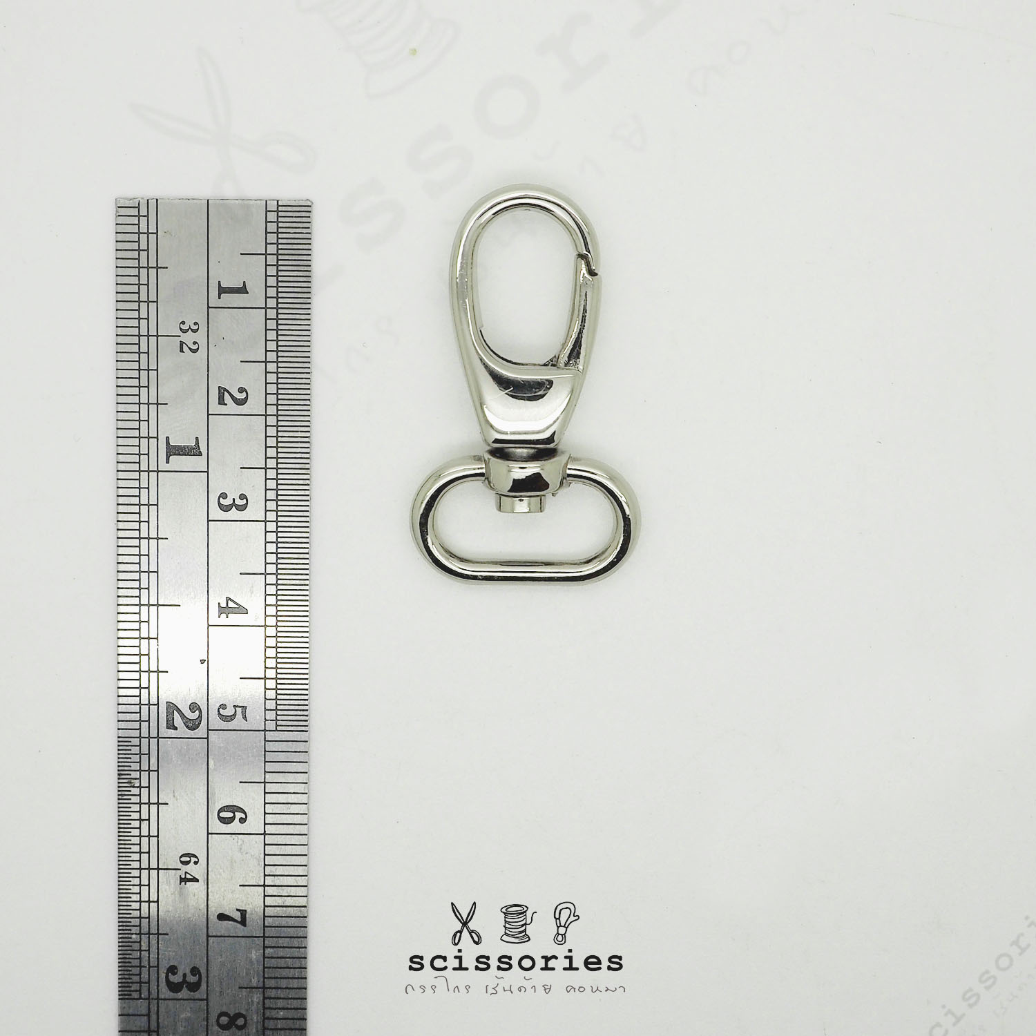 คอหมา 1.3cm 5 หุน สีเงิน/2 ตัว