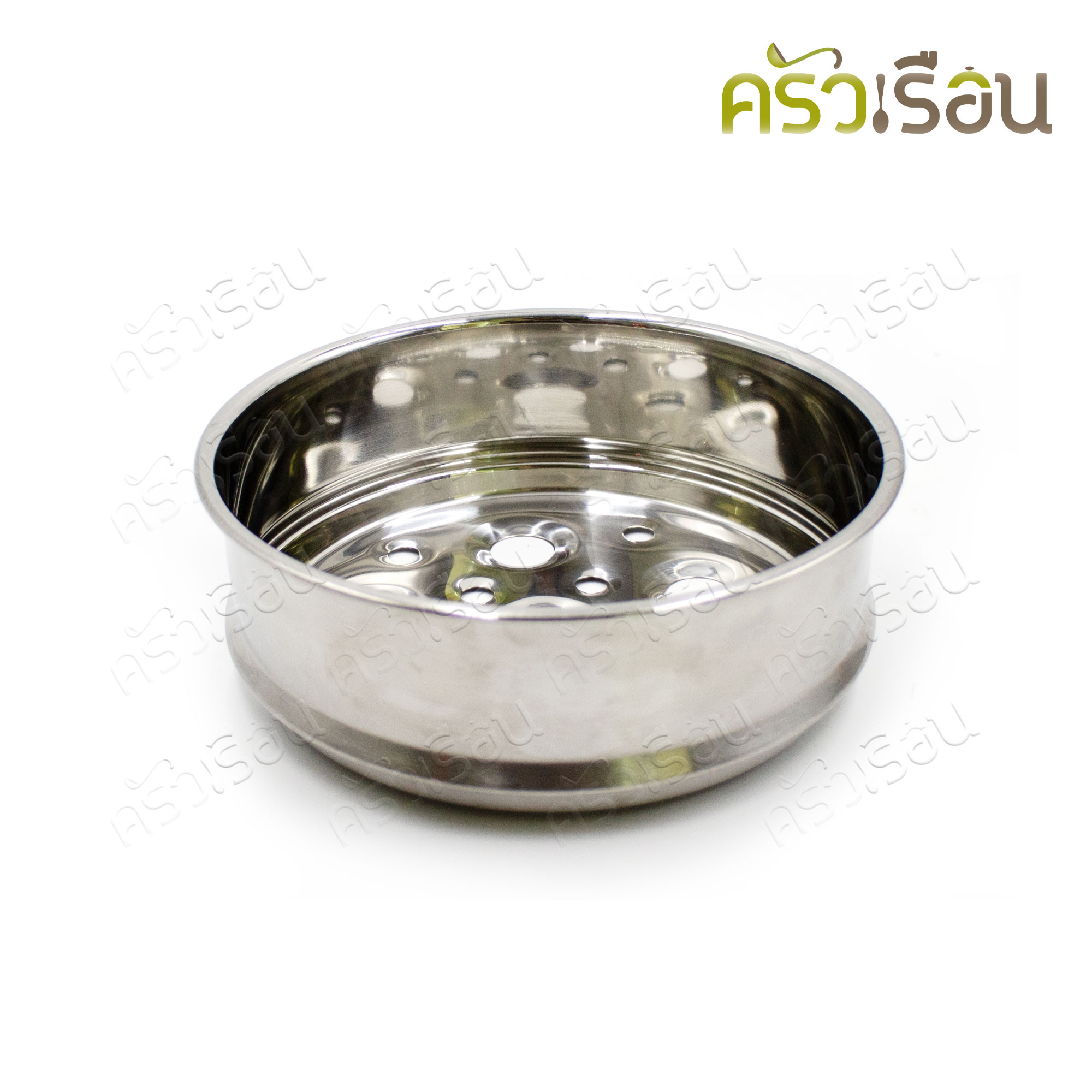 Haifa หม้อด้าม สเตนเลส มีชั้นนึ่ง 18 ซม. ฝาแก้ว [ หม้ออุ่น หม้อนึ่ง หม้อหาง ]