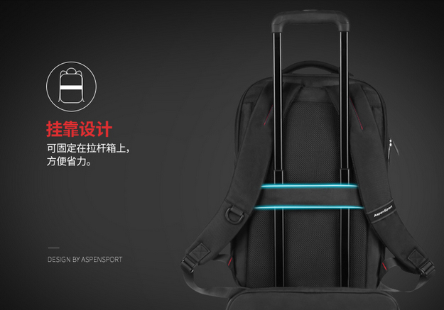 กระเป๋า Hi-End จาก AspenSport กระเป๋าเป้สะพายหลัง โน๊ตบุ๊ค รุ่น AS-B67 ใส่ laptop 13-16 นิ้ว สีน้ำเงินเข้ม
