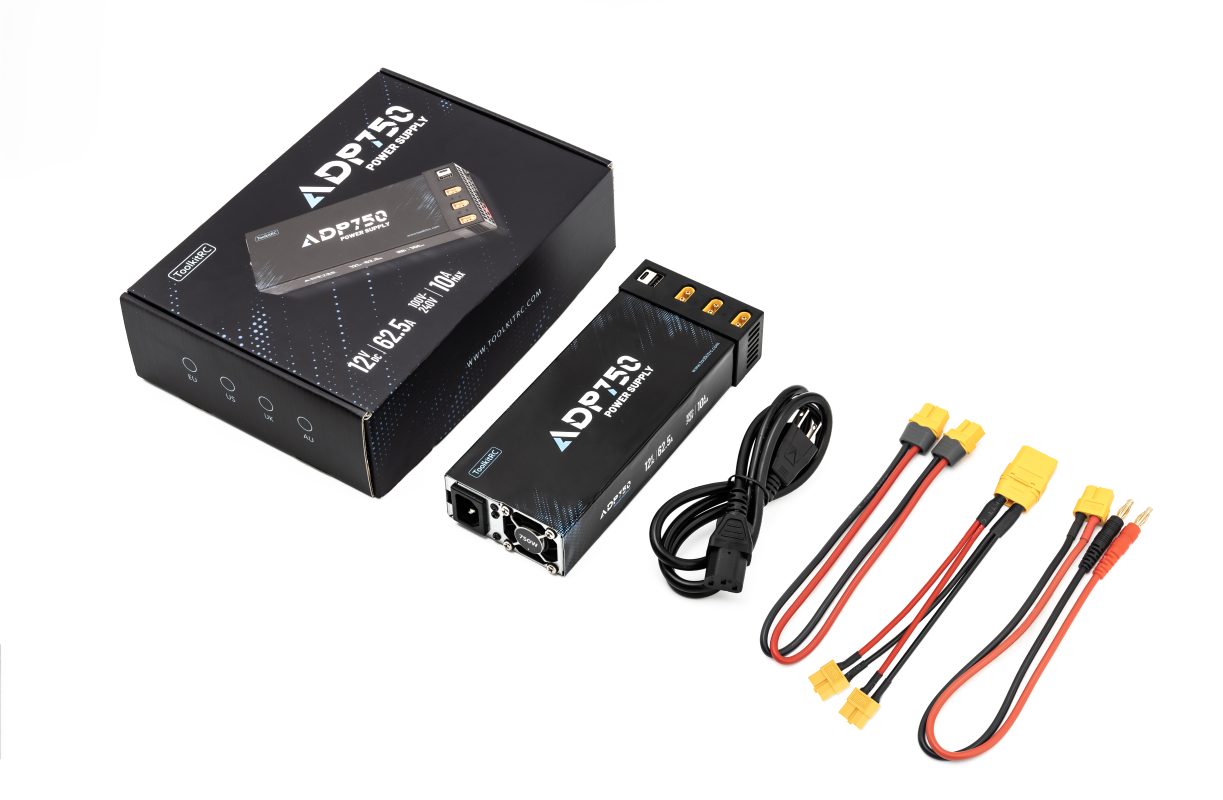 ToolkitRC ADP ADP750 750W 12V 62.5A 100-240V AC to 12V DC power supply จ่ายไฟอัจฉริยะ 7 พอร์ต มีพัดลม ToolkitRC M6D M7
