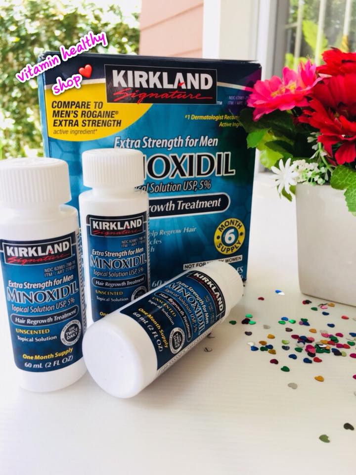 Kirkland minoxidil5% Signature Hair Regrowth Treatment Extra Strength for Men 5% Minoxidil. แบ่งขายเป็นขวด