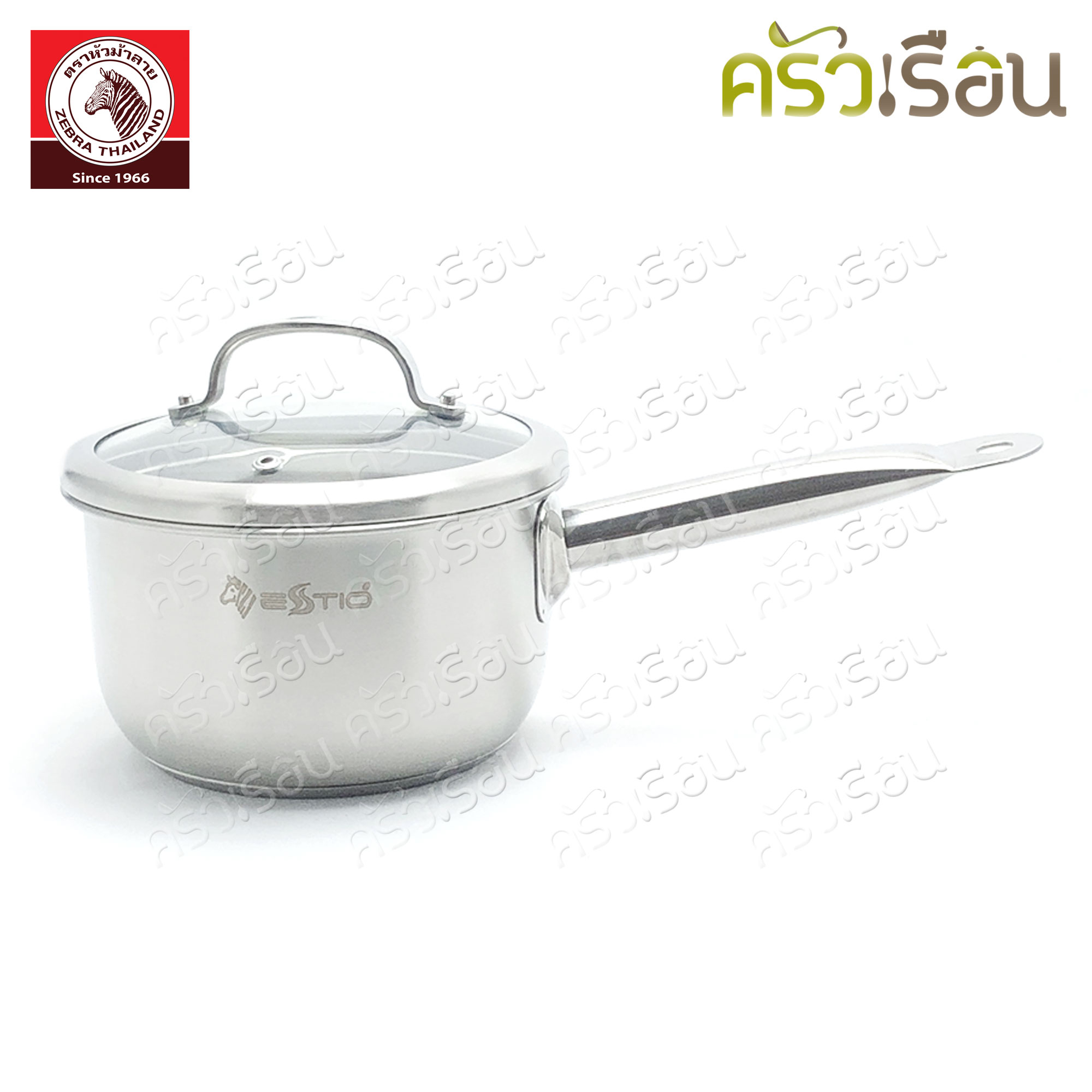 Zebra หม้อด้าม Estio Pro ฝาแก้ว 18 ซม. 2.5 ลิตร ตราหัวม้าลาย 168231