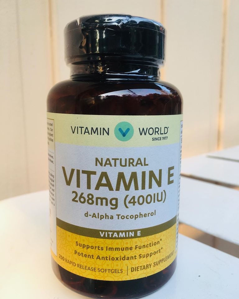 Vitamin World. Vitamin E 400 iu จำนวน 250 softgels
