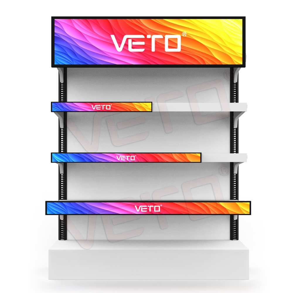 VETO 23.1 Inch Custom Size Stretched Bar LCD Display Ultra Thin Digital Shelf Edge Displays