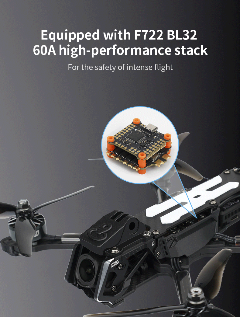 [D5-1] DeepSpace SEEKER5 5inch freestyle FPV Drone DJI O4 PRO with GPS 6S อุปกรณ์โดรน Drone