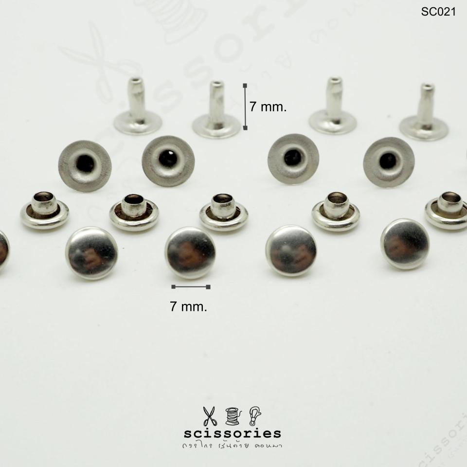 หมุดย้ำ 7MM สีเหลืองดำ1หน้า/20ตัว