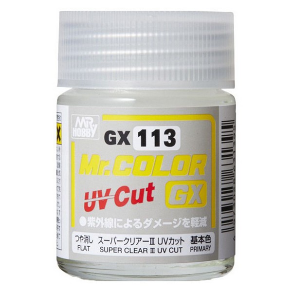 MR.CLEAR COLOR GX113 Super Clear III UV Cut Flat Mr.Hobby 4973028631395