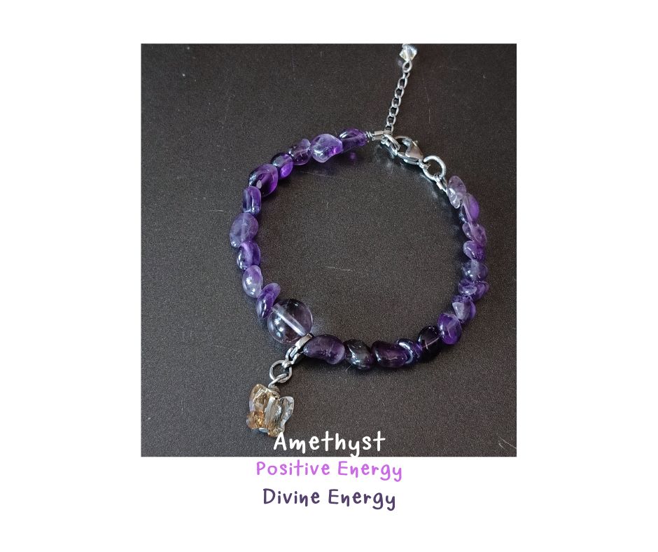 สร้อยข้อมือหินแท้ Amethyst Bracelet (Abundance & Prosperity )