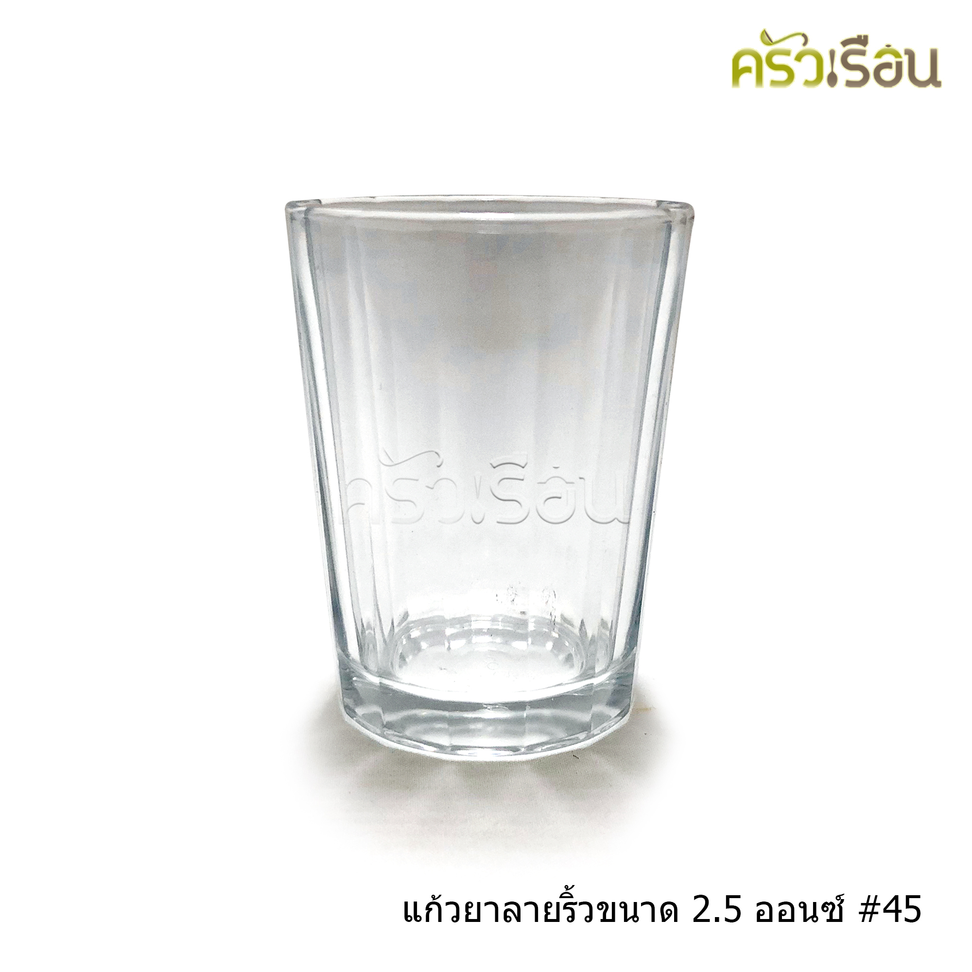 LUCKY GLASS แก้วชอต ลายริ้ว 2.6 oz. (75 ml.) Edo Shot Glass LG-404503 (45) TD 5.2 x BD 4.0 x H 6.6 cm.