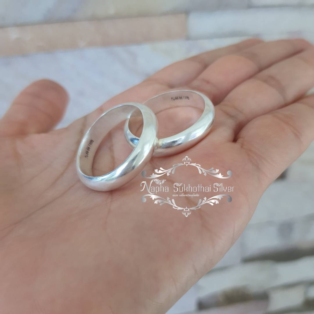 แหวนเกลี้ยงเงินแท้ 99.99%