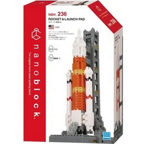 Kawada nanoblock NBH_236 Rocket & Launch Pad 4972825226353 (นาโนบล็อค)