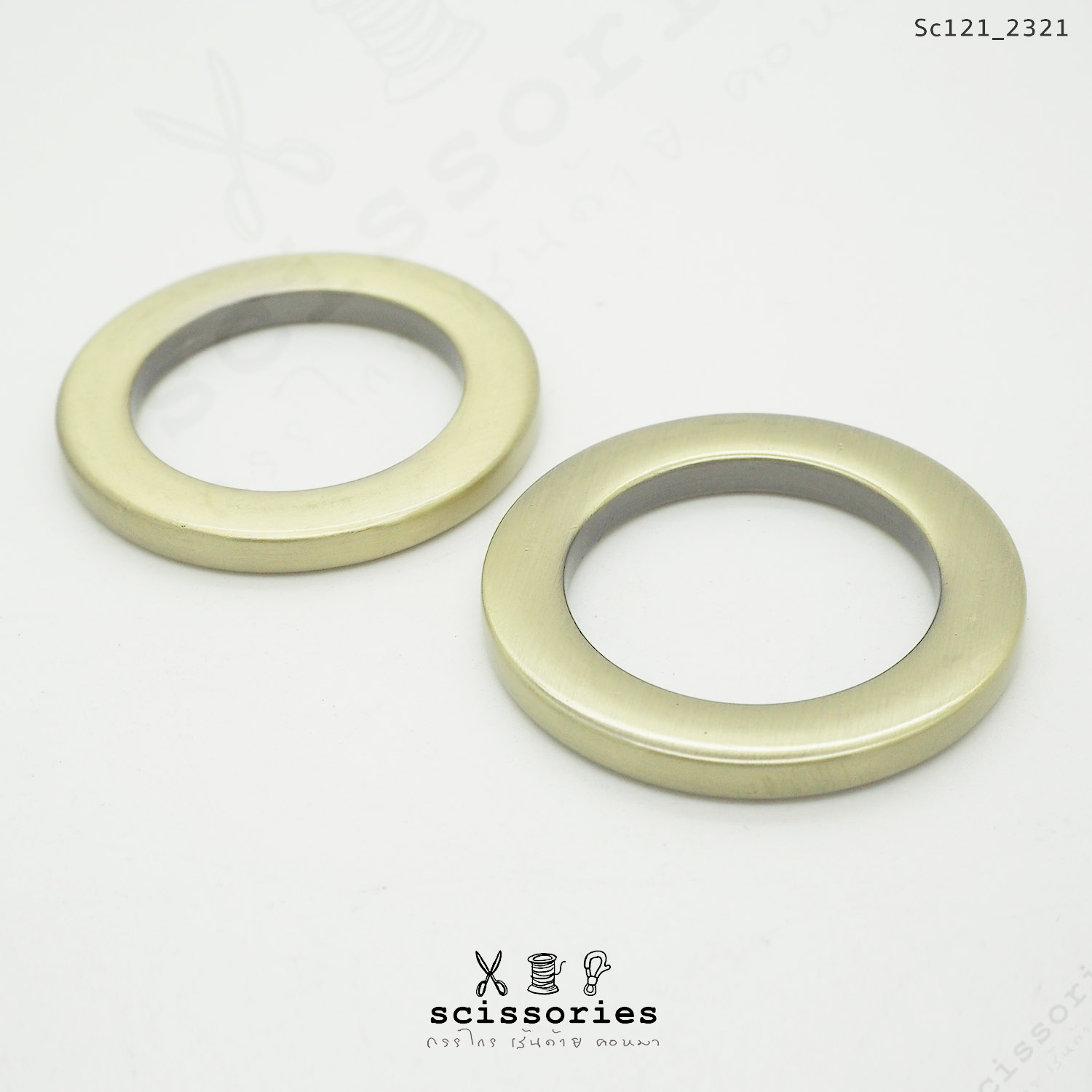 ห่วงวงกลม 2.5 cm.สีเหลืองขัด /2 ตัว