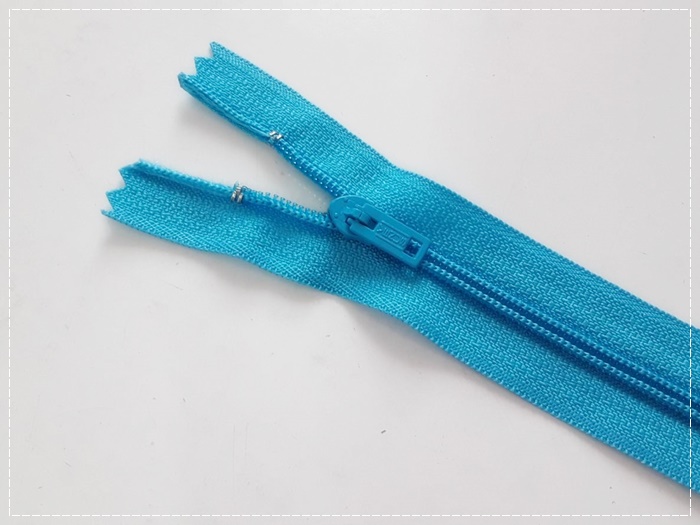 ซิปวีนัสพินล็อค 7 นิ้ว สีฟ้าน้ำทะเล