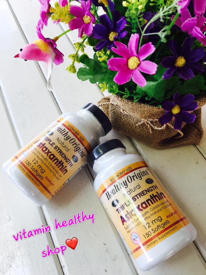 (Pre-order )Healthy origins, Astaxantin 12mg. 150 softgels
