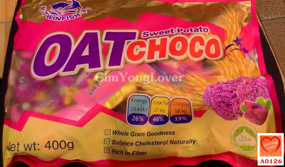 OAT CHOCCO ข้าวโอ๊ตอัดแท่ง รสมันม่วง (OAT CHOCO Sweet Patato)