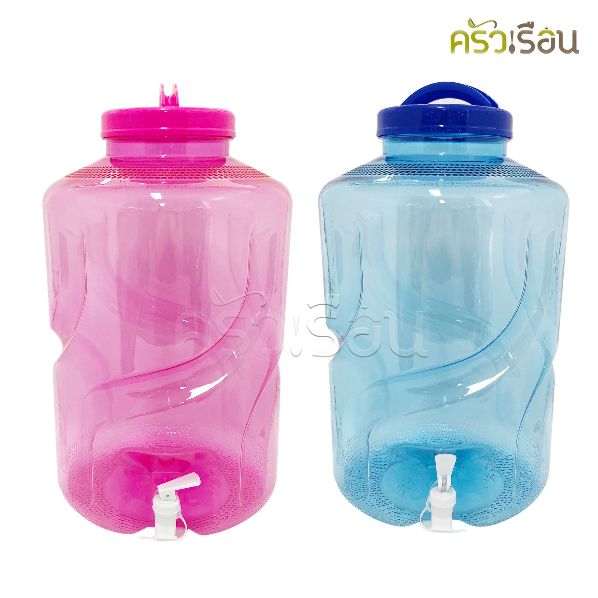 SRP ถังน้ำดื่ม พลาสติก PET ทรงกลม ชนิดใส 18.9 ลิตร เกรด A รุ่นมีก๊อก