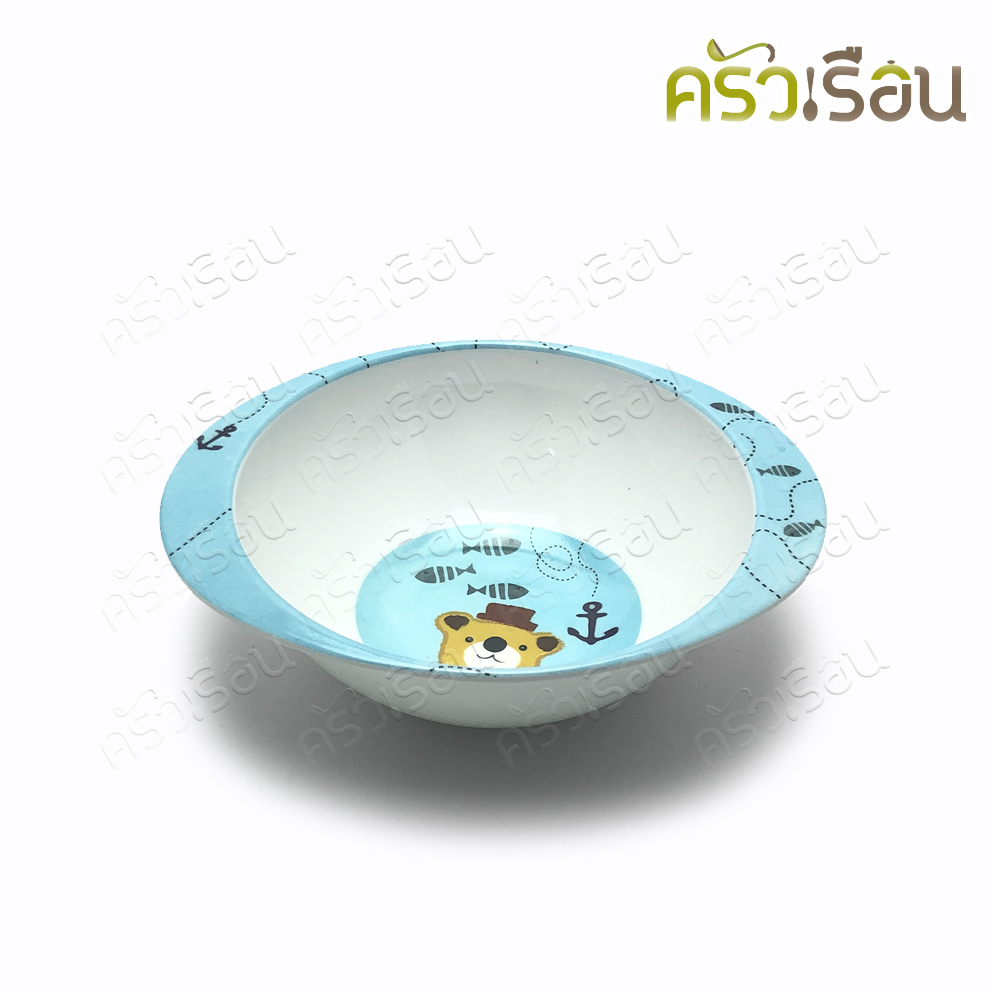 FIGURES ชาม มีขอบ เมลามีน ลายหมีน้ำ 5 นิ้ว B920-5 ชามข้าวเด็ก ถ้วย