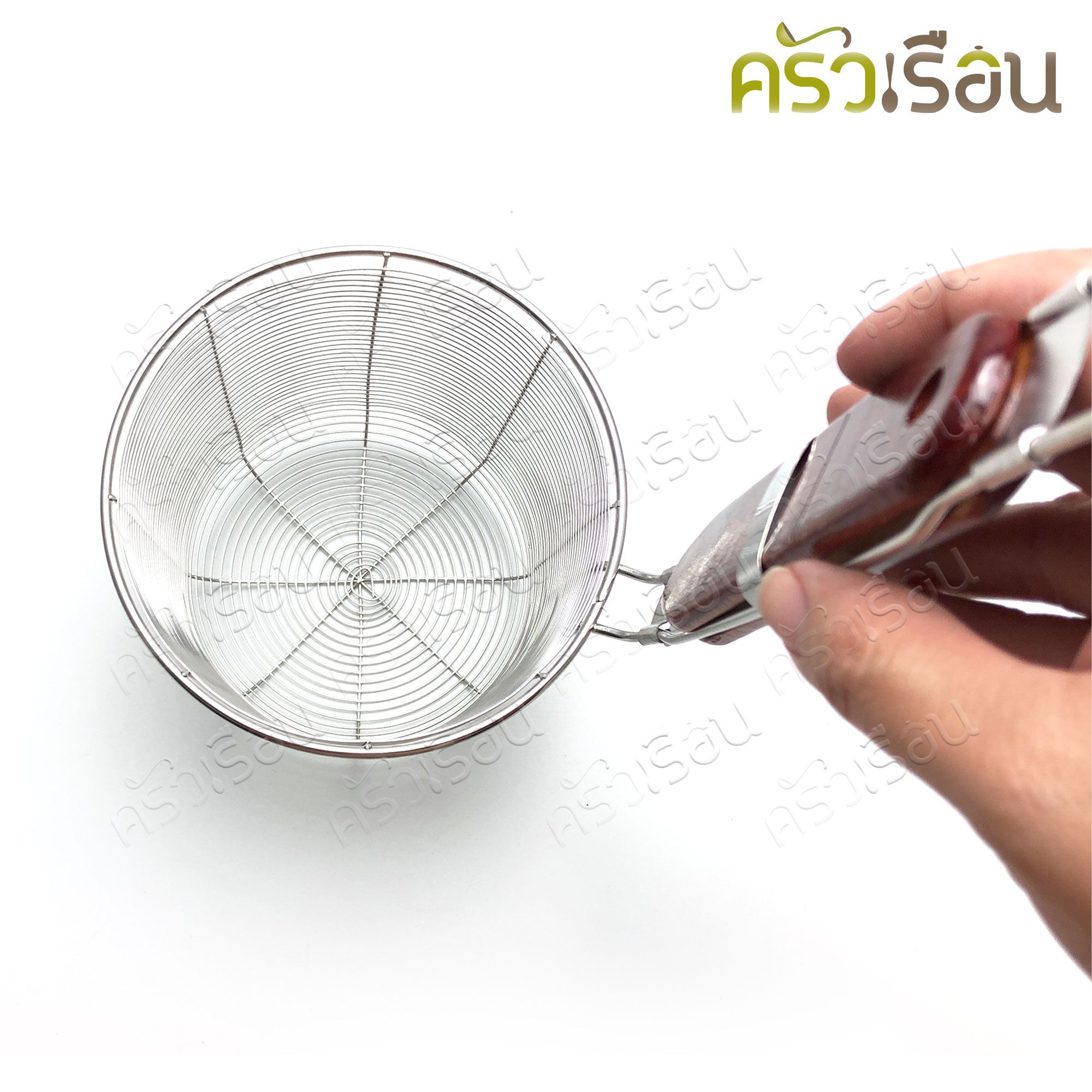 US ตะกร้อลวด ลวกอาหาร ด้ามไม้สั้น 5.5 นิ้ว SST304 NS-55 ตะกร้อก๋วยเตี๋ยว ตะกร้อลวกก๋วยเตี๋ยว ตะกร้อลวก ที่ลวกอาหาร