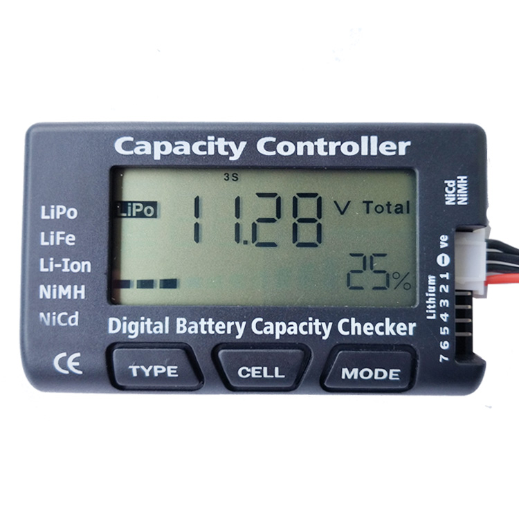 RC CellMeter 7 Battery Capacity Checker สำหรับ 2-7S LiPo LiFe Li-Ion nicd NiMH ครื่องเช็คแบต เครื่องตรวจสอบ แบตเตอรี่