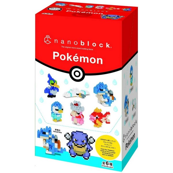 Kawada nanoblock mininano NBMC_16S Pokemon Water Type (Box of 6) 4972825219928 (นาโนบล็อค)