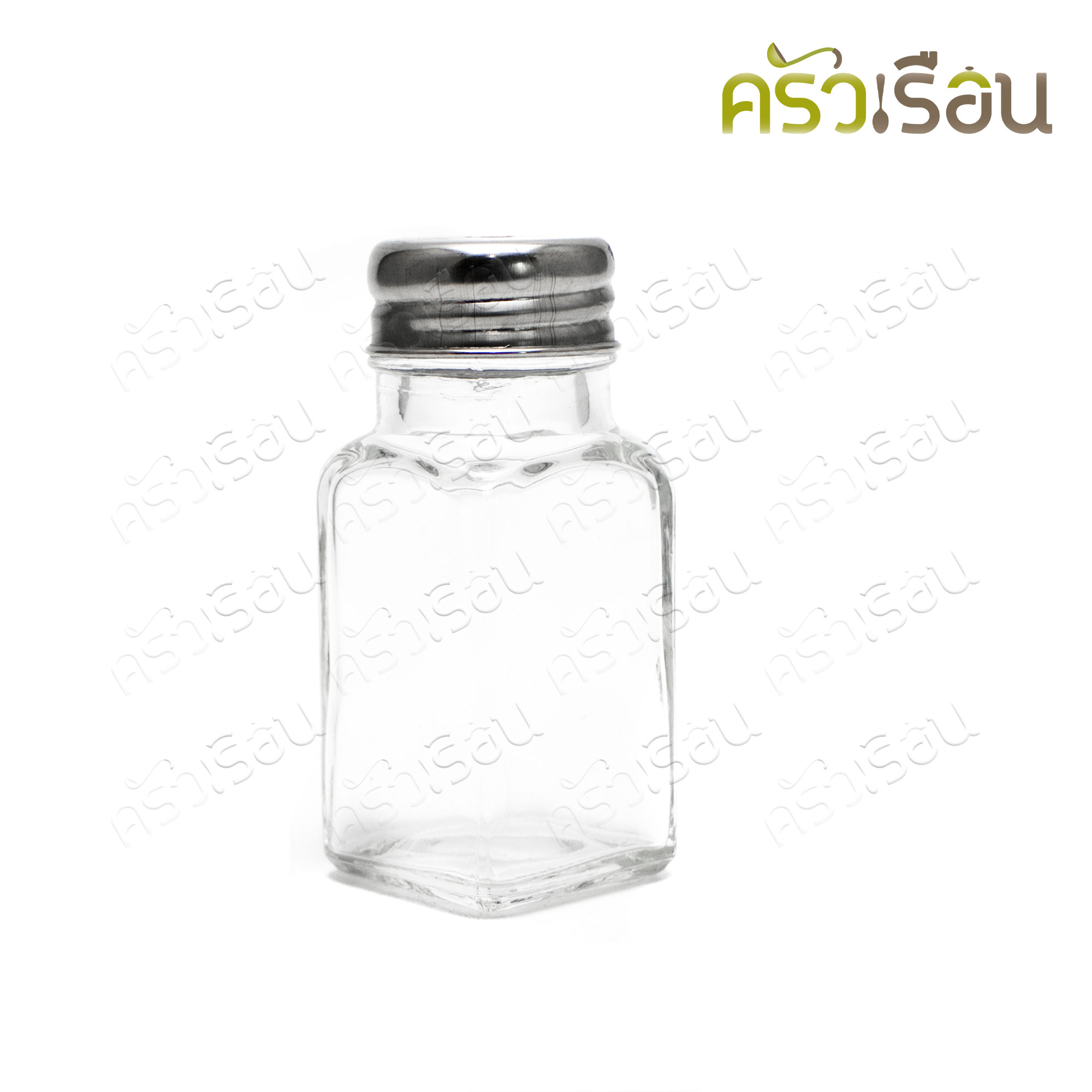US ขวดไม้จิ้มฟัน แก้ว สี่เหลี่ยม ฝาสเตนเลส 3 ออนซ์ 4 x 9 ซม. TO-120
