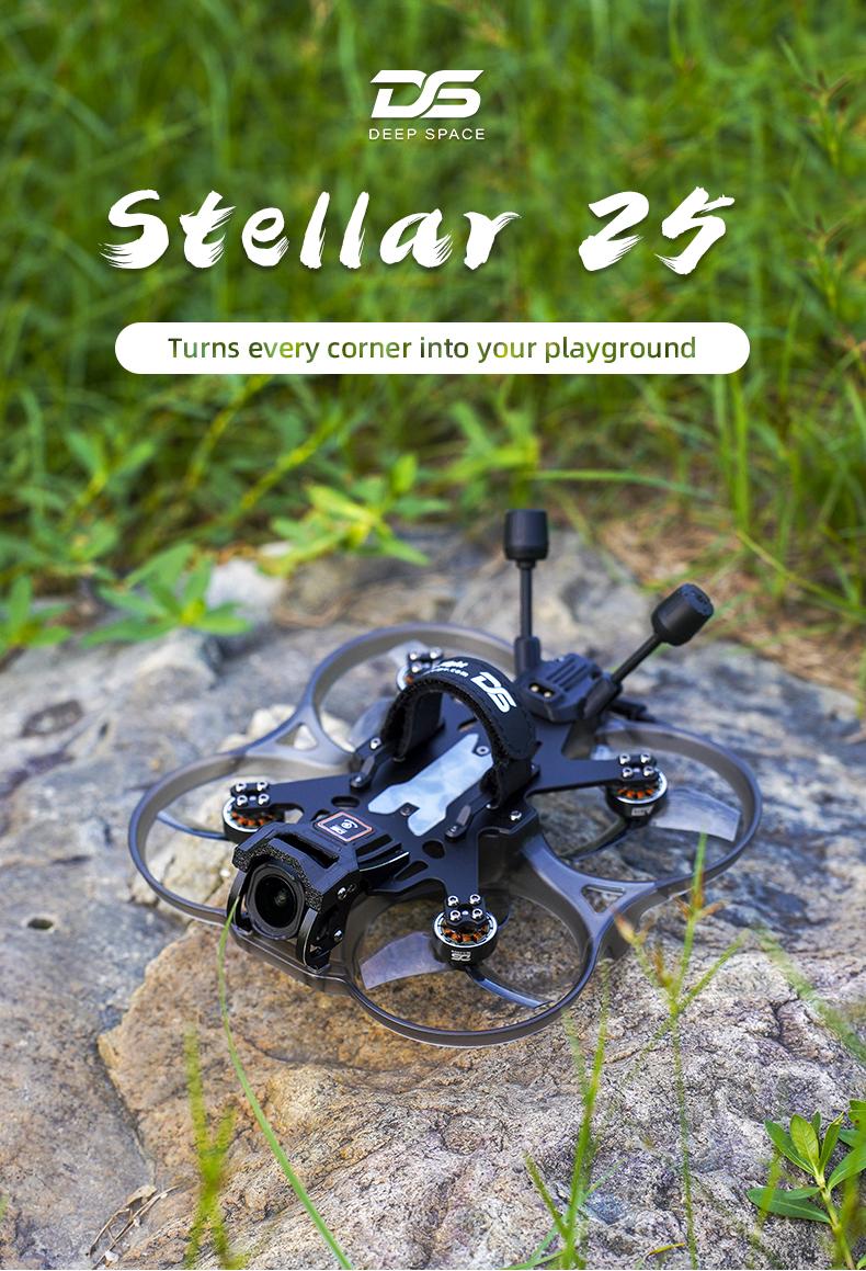 [D25-3] DeepSpace Stellar 25 2.5inch Drone HD O4 PRO Version FPV Drone Quadcopter with Aether 1404 Motor