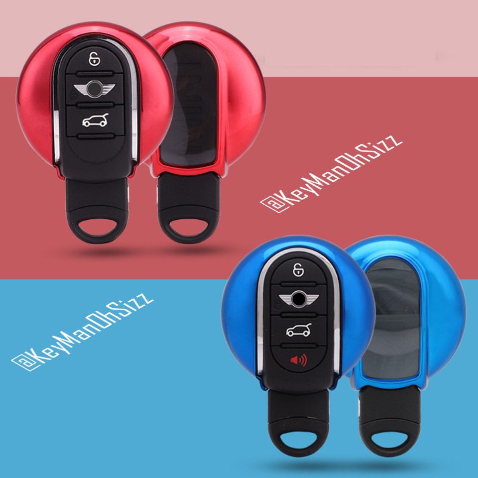 กรอบ เคสกุญแจรีโมทรถยนต์ BMW MINI Cooper F54 F55 F56 F60 Premium Grade (New VIP Key Shell, TPU Key Cover)
