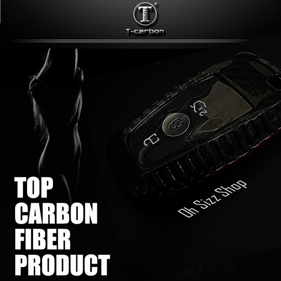 เคสรีโมทรถ Ford Everest , Ford Mustang 2020 คาร์บอนไฟเบอร์แท้ T-Carbon Air Vent Design (Top Product ; Carbon Fiber Key Case) แถมแผ่นใส TPU กันรอยปิดปุ่ม Key Sets Model Ford Everest , Ford Mustang 2020