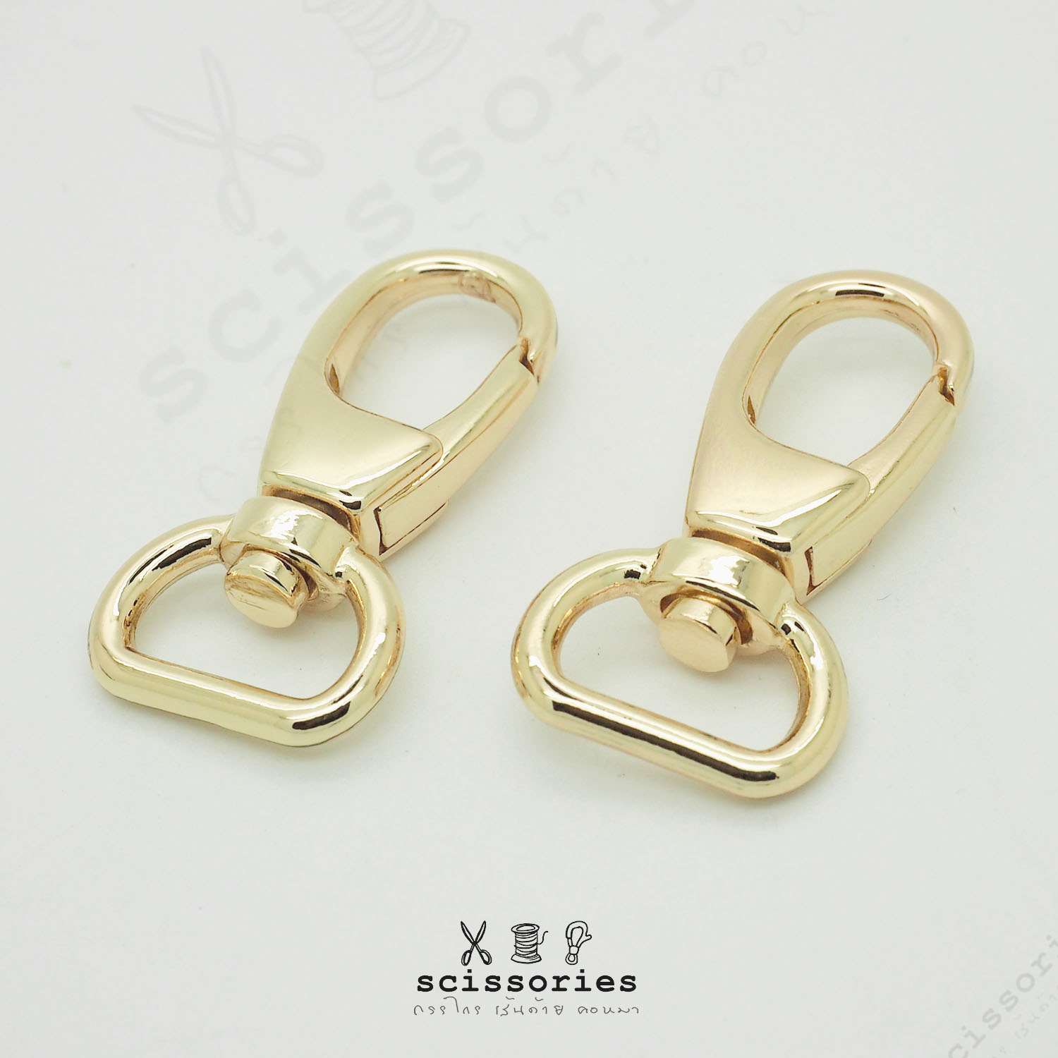 คอหมา 1.2 cm สีทอง/2 ตัว