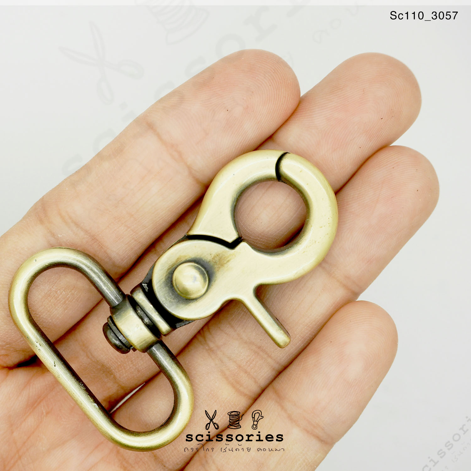 คอหมาเกี่ยว 1.2 นิ้ว สีเหลืองปัด/2 ตัว