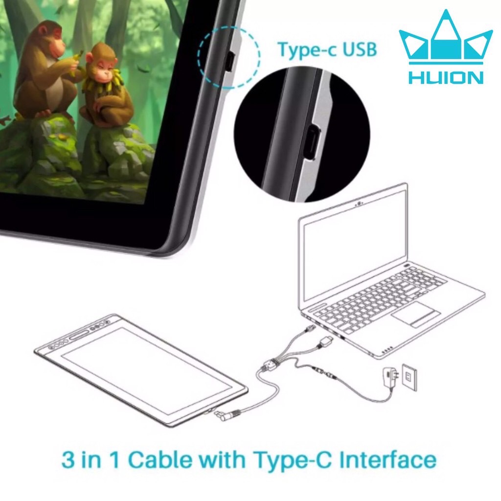 Huion Pen Dipslay Kamvas Pro 16 Premium เมาส์ปากกาพร้อมหน้าจอสำหรับวาดภาพ (รุ่นใหม่-รับประกัน 2 ปี-มีศูนย์ไทย) Kamvas Pro 16 Premium