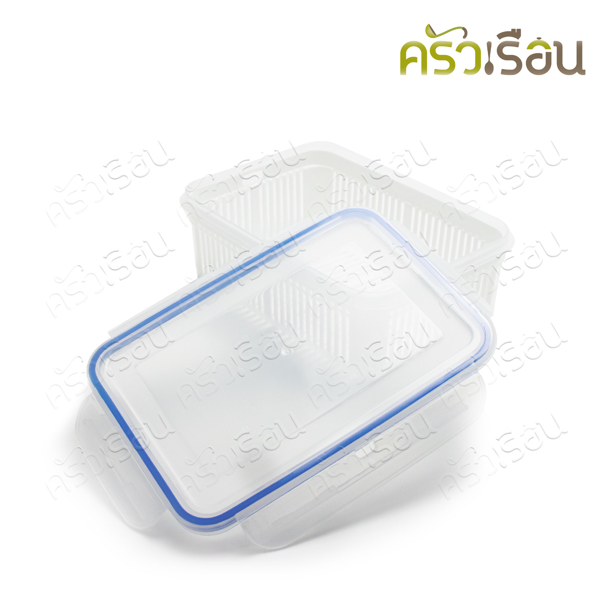 Sahachai กล่องอาหาร เหลี่ยม ฝาล็อค แพ็คคู่ พร้อมตะกร้าในกล่อง POPLOCK สหชัย 9123B หรือ 9124B หรือ 9125B