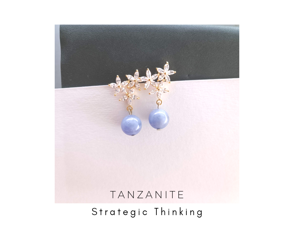 ต่างหูหินแท้ "The Flower" Tanzanite Earring (Self-Control พร้อมเสริมทักษะการคิดเชิงกลยุทธ์)