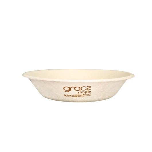 GRACZ ชาม กลม L006 ขนาด 680 มล. 18.90 X 4.06 ซม. แพ็ค 50 ใบ ไบโอชานอ้อย