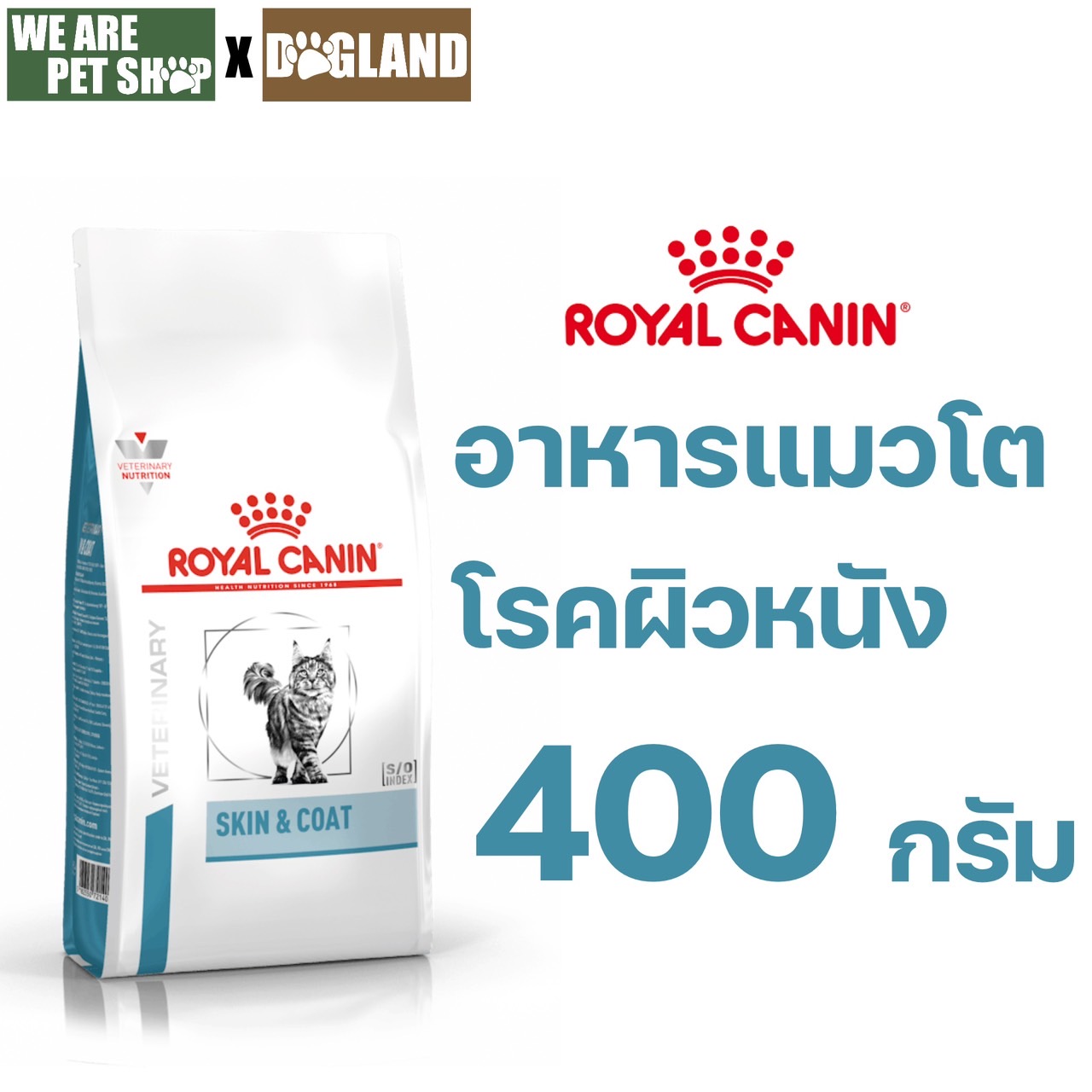 Skin&Coat แมว โรคผิวหนัง แบบเม็ด 400 กรัม