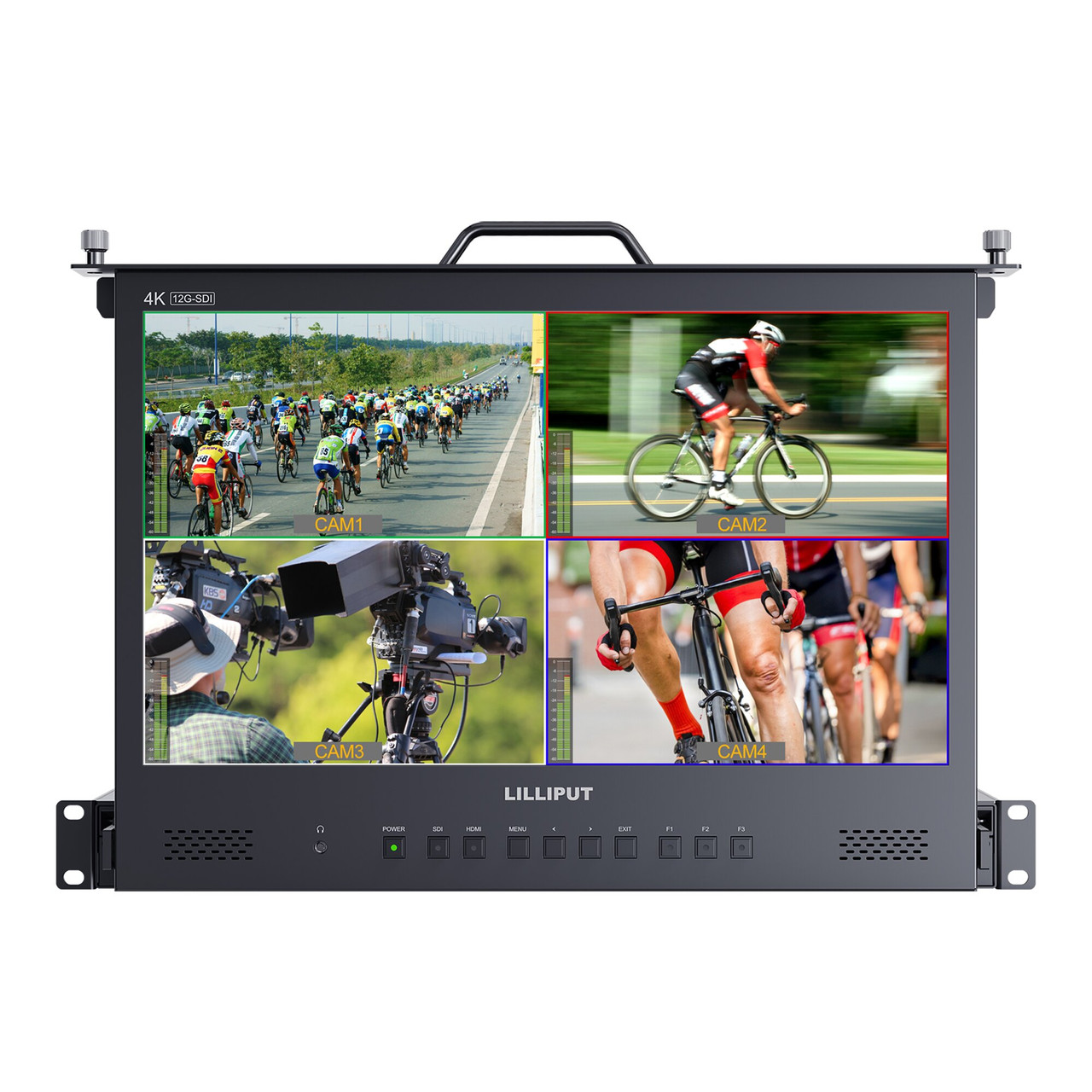 Lilliput RM1731S-12G 17.3 Inch 4×12G-SDI 1RU Pull-out Rackmount Monitor