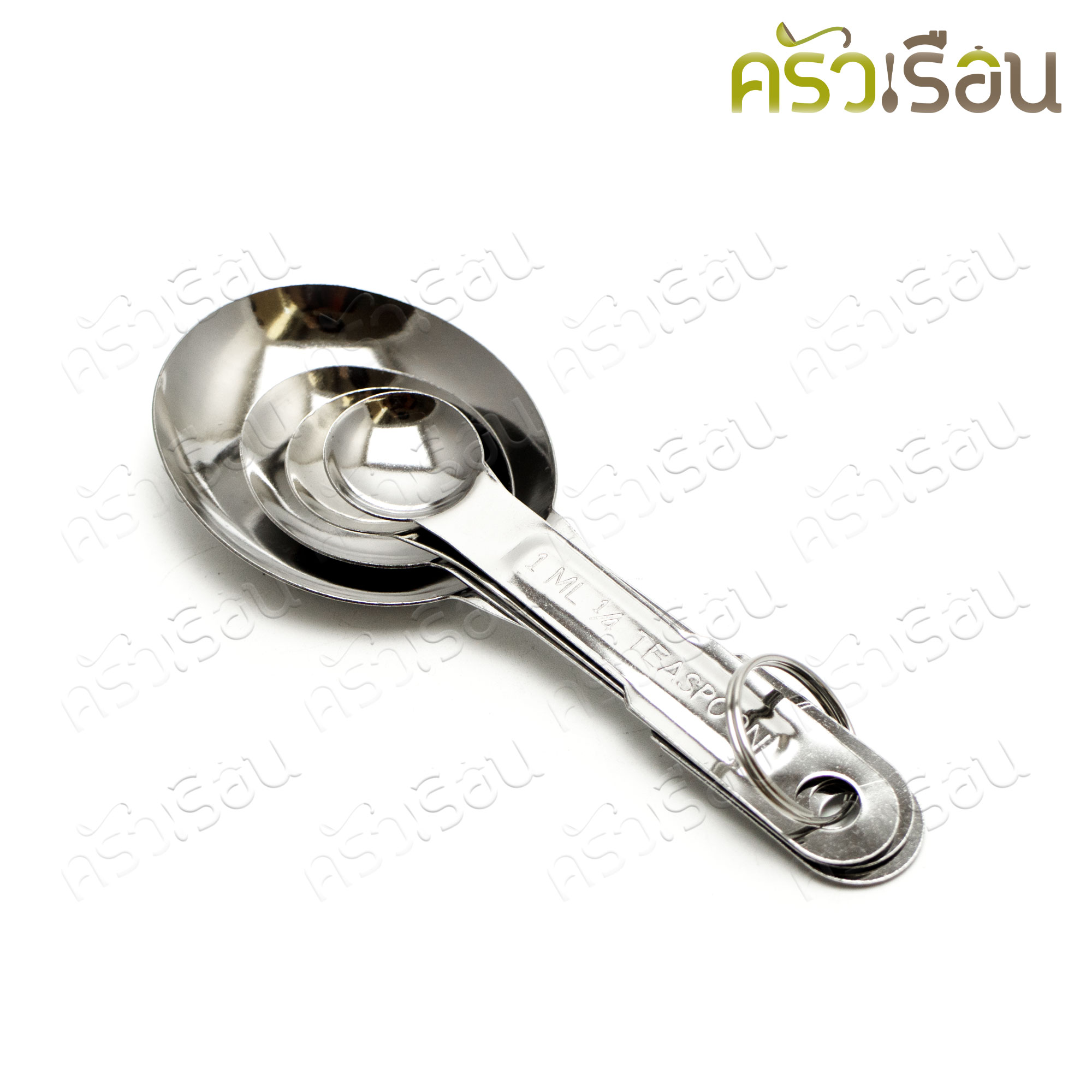 US ชุดช้อนตวง สแตนเลส 4 ขนาดต่อชุด MSS-105 ช้อนตวง