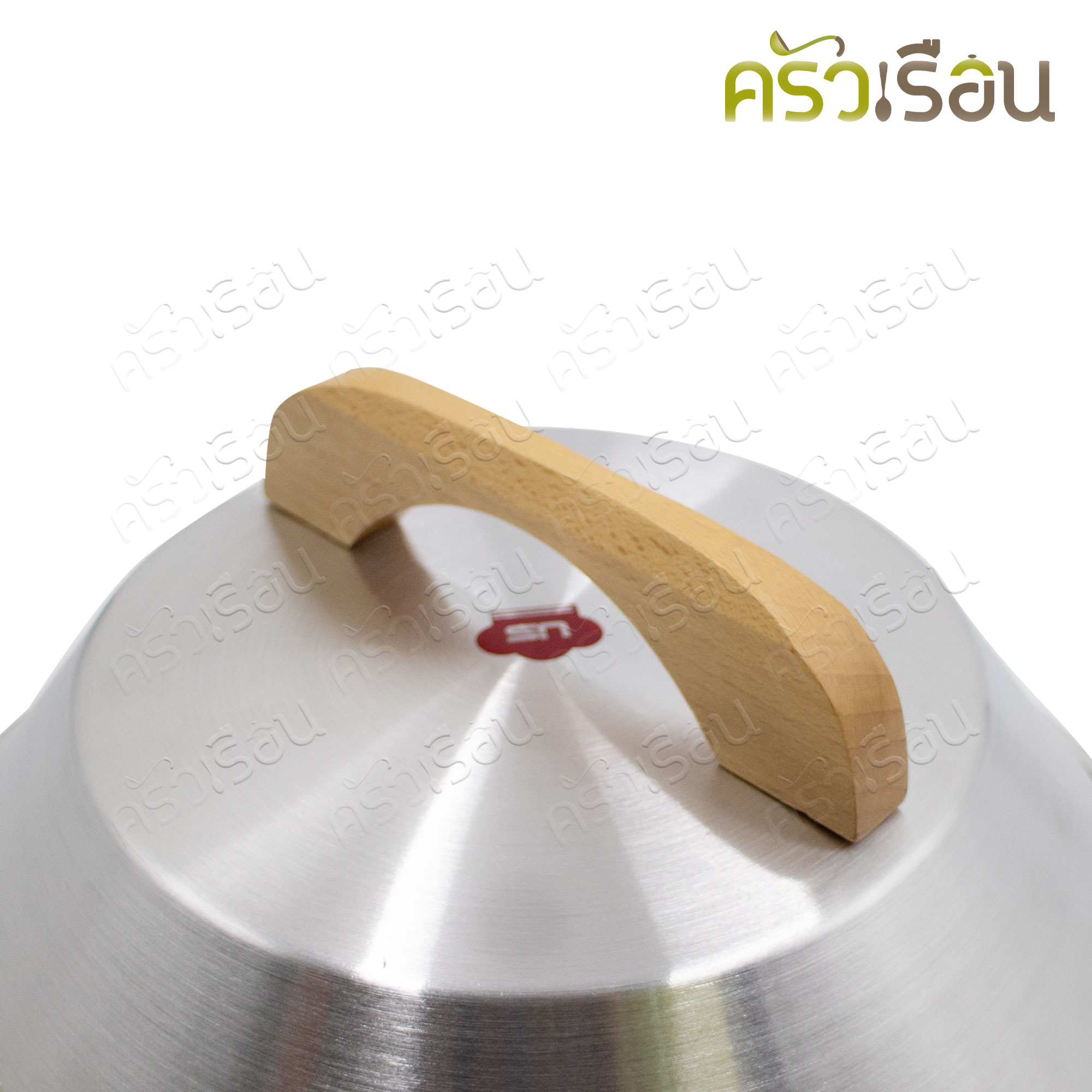 US aluminium lid, wooden handle, 33 cm. LID-33