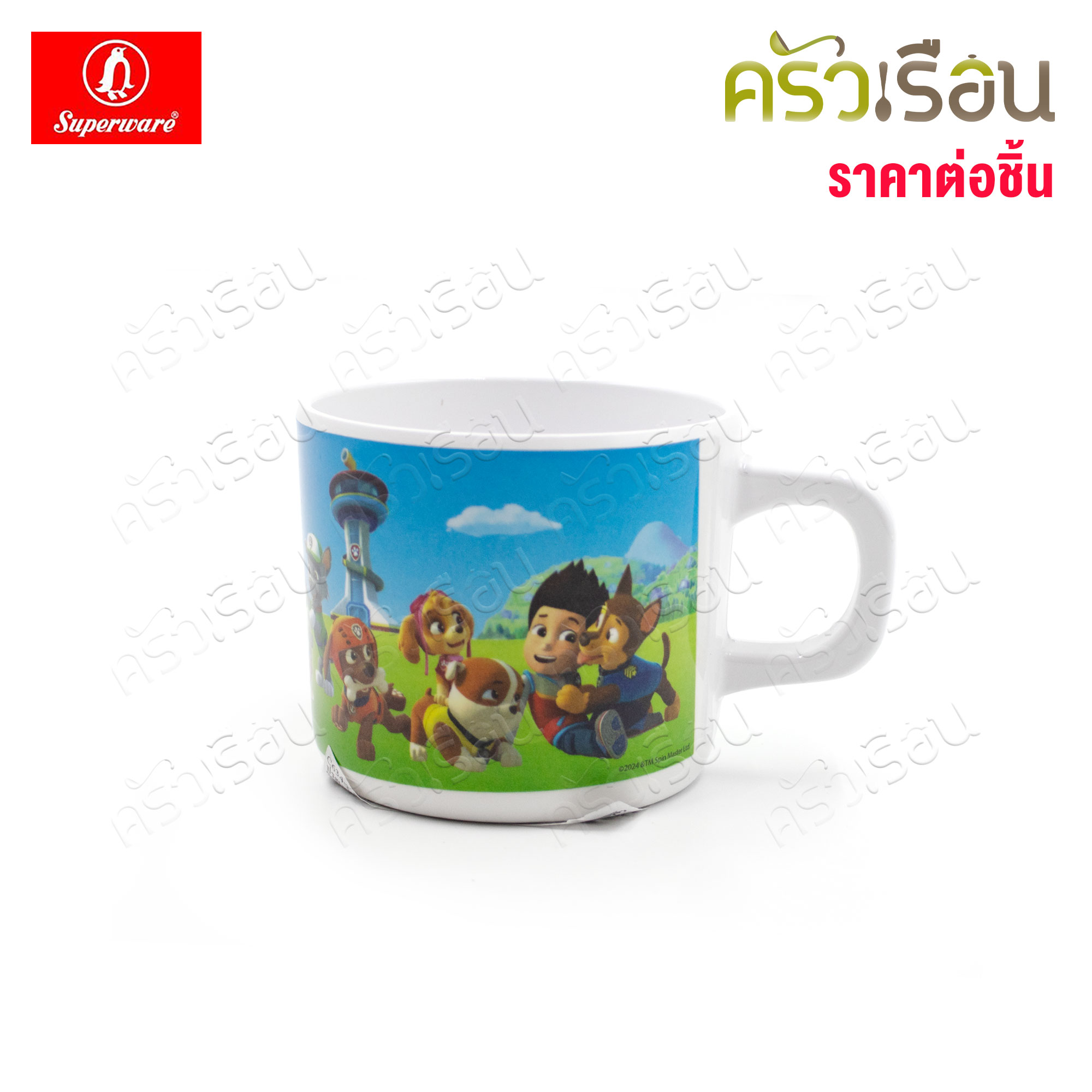 Superware ลาย PAW Patrol [ ราคาต่อชิ้น ] จาน หรือ ชาม หรือ ช้อนส้อม หรือ แก้วน้ำ เมลามีน พาว พาโทรล