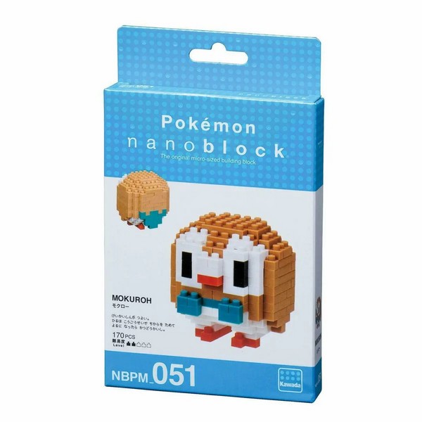 Kawada nanoblock Pokemon NBPM_051 Mokuroh (Rowlet) 4972825214510 (นาโนบล็อค)