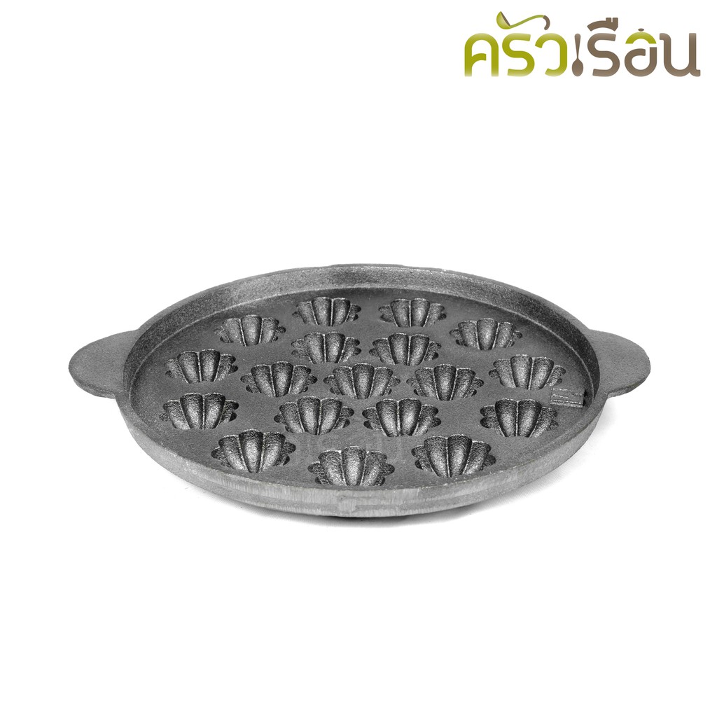 ช.ช้าง พิมพ์ขนมครกสิงคโปร์ / พิมพ์ขนมไข่ ดอกเล็ก 18 หลุมเล็ก 9.5 นิ้ว - เหล็กหล่อ