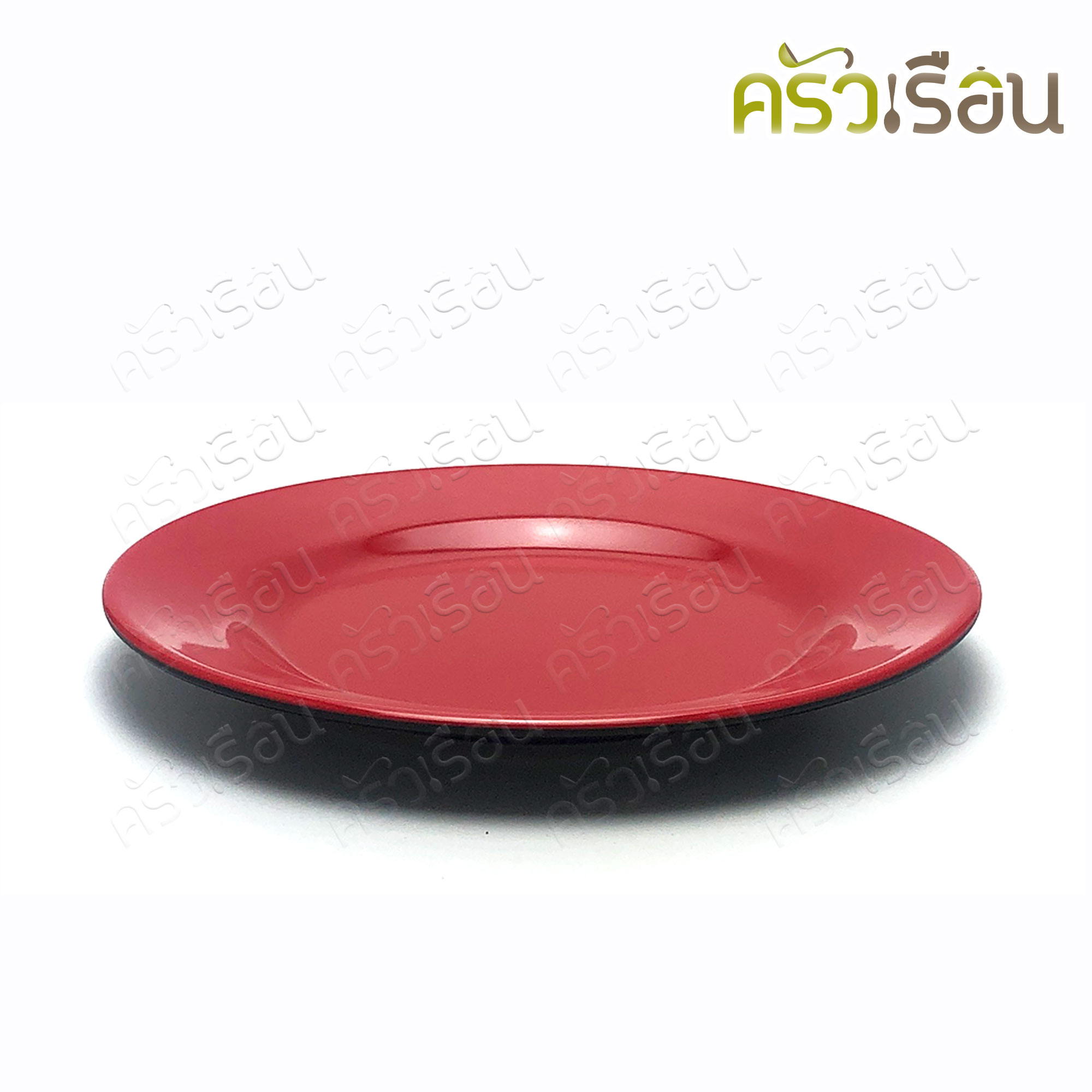 SB [ ราคาต่อชิ้น ] จาน ชาม ช้อนปลายงอ เมลามีน สีดำแดง