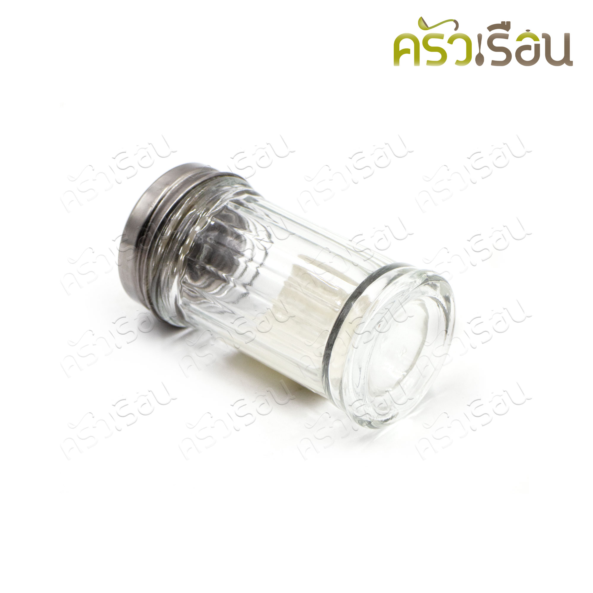 US ขวดพริกไทย แก้ว ฝาสเตนเลส 4.5 ออนซ์ 4.5 x 9 ซม. PE-410