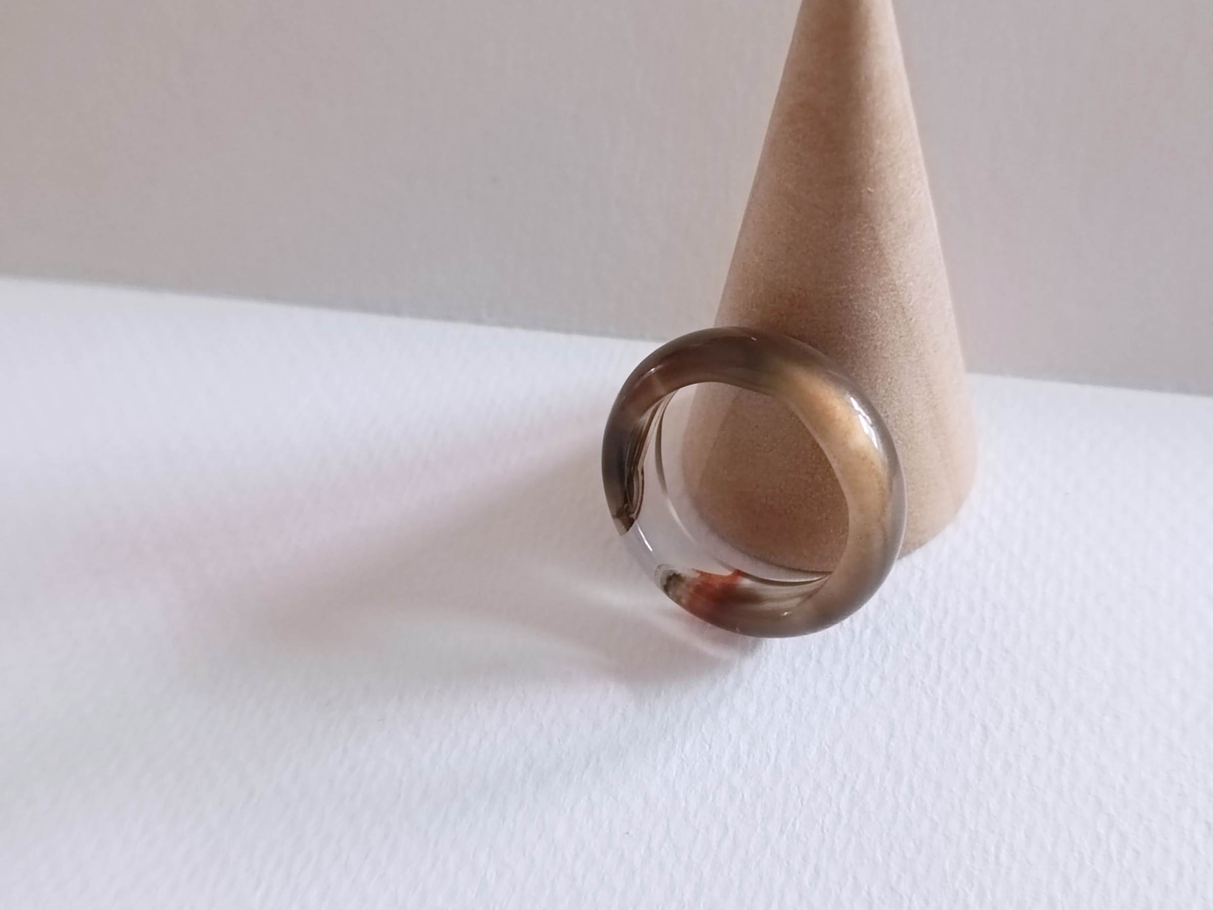 Whole Natural Stone Agate Ring แหวนหินแท้ธรรมชาติ Agate (For Protection)