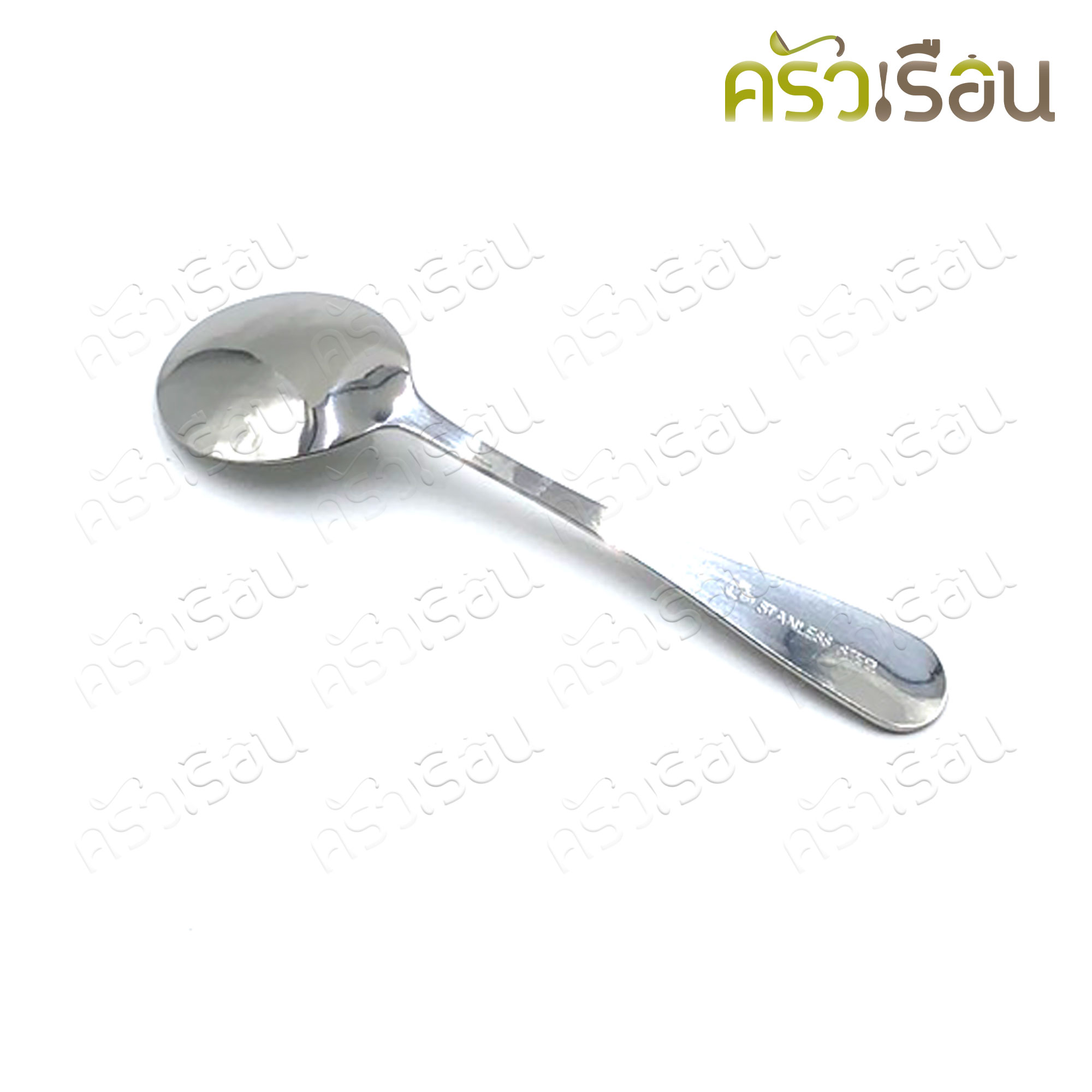 Double Apples ช้อนซุปกลม สเตนเลส #857 ขนาด 17.4 x 4.8 ซม.