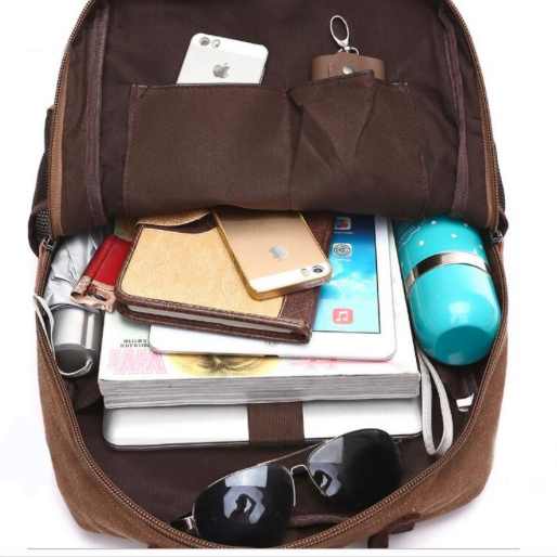 กระเป๋าเป้สะพายหลัง Outdoor Vintage Style สีน้ำเงิน ยีน B089